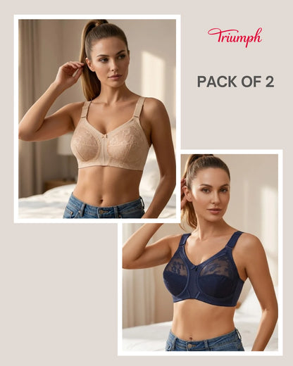 BUY 1 GET 1 FREE OFFER PACK OF 02 SPECIAL BUMPER OFFER TRIUMPH DOREEN MINIMIZER BRA UPTO 70% OFF BEST BRA FOR SUMMER