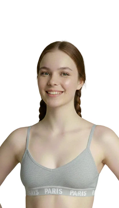 TEENS PACK OF 4 SEAMLESS TRAINING BRAS-BPINK/WHITE/MINT/GREY