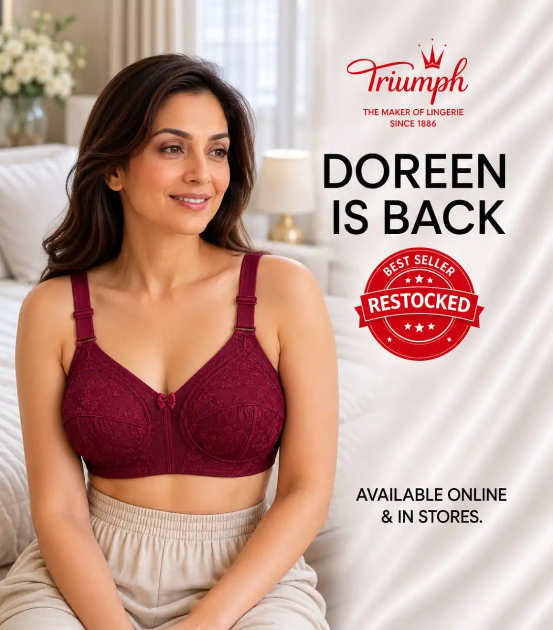 BUY 1 GET 1 FREE OFFER PACK OF 02 SPECIAL BUMPER OFFER TRIUMPH DOREEN MINIMIZER BRA UPTO 70% OFF BEST BRA FOR SUMMER