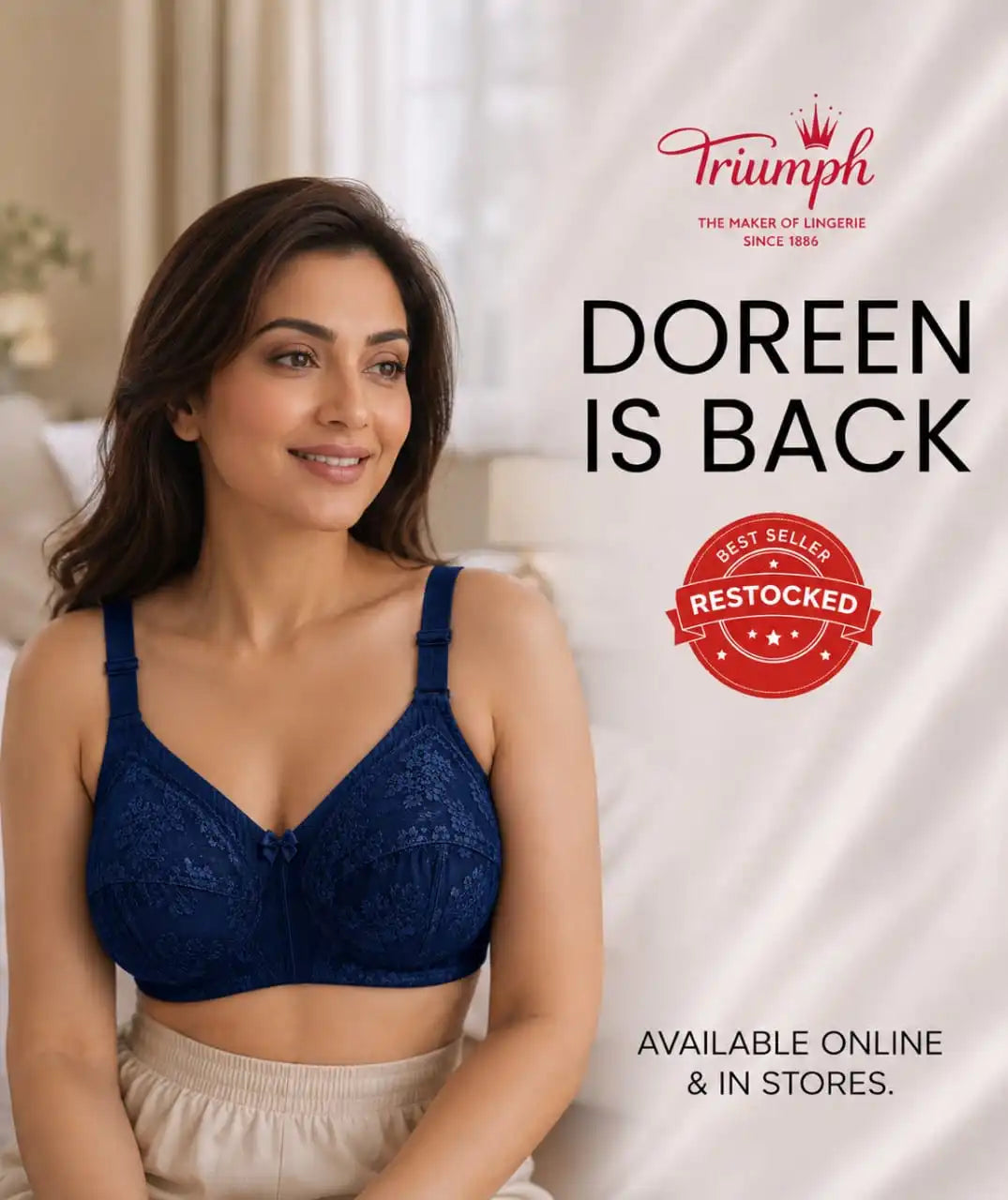 BUY 1 GET 1 FREE OFFER PACK OF 02 SPECIAL BUMPER OFFER TRIUMPH DOREEN MINIMIZER BRA UPTO 70% OFF BEST BRA FOR SUMMER